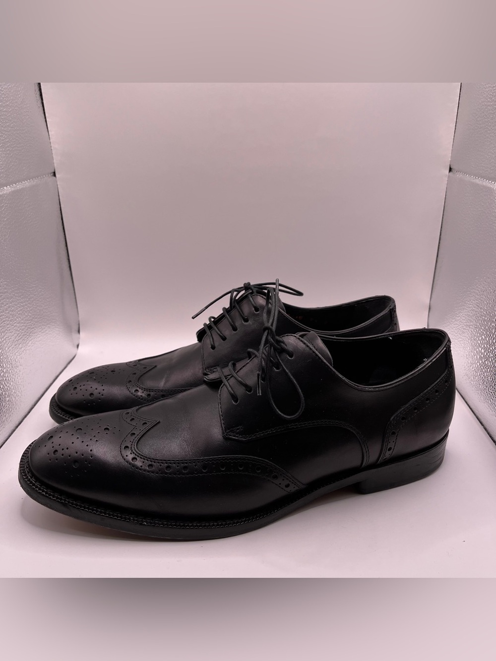 Allen Edmonds Men’s Shoes McAllister Port Washington Size 9.5 D Black Wingtip